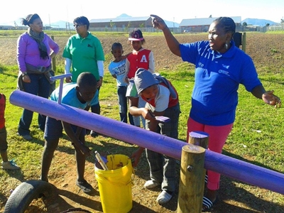 Youth help to maintain play parks